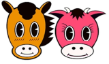 福島地検マスコットキャラクター　ノーマくん・ベーコちゃん